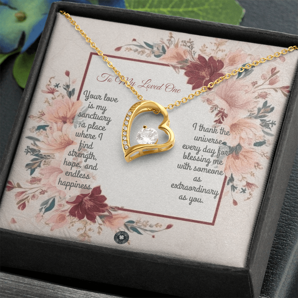 Forever Love Necklace: Darling Jewelry 18k Yellow Gold Two Tone Box The Silver Clover & Co.