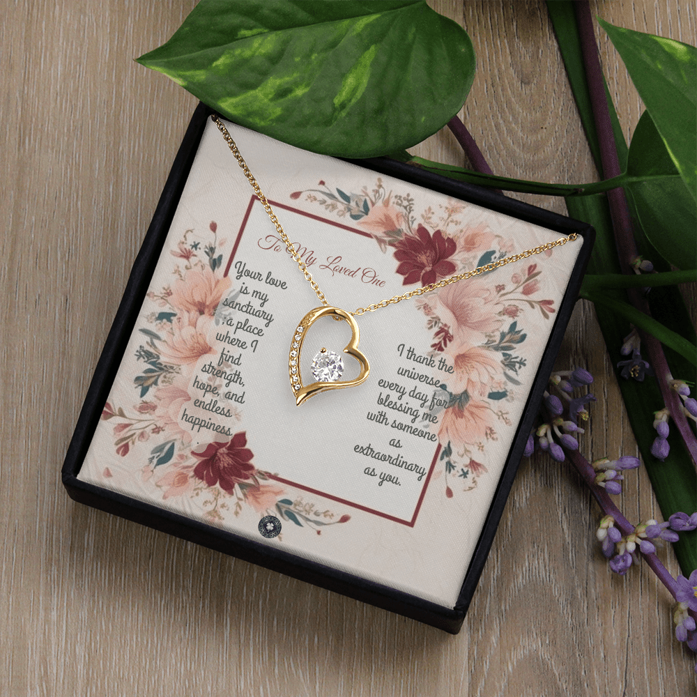 Forever Love Necklace: Darling Jewelry 18k Yellow Gold Two Tone Box The Silver Clover & Co.