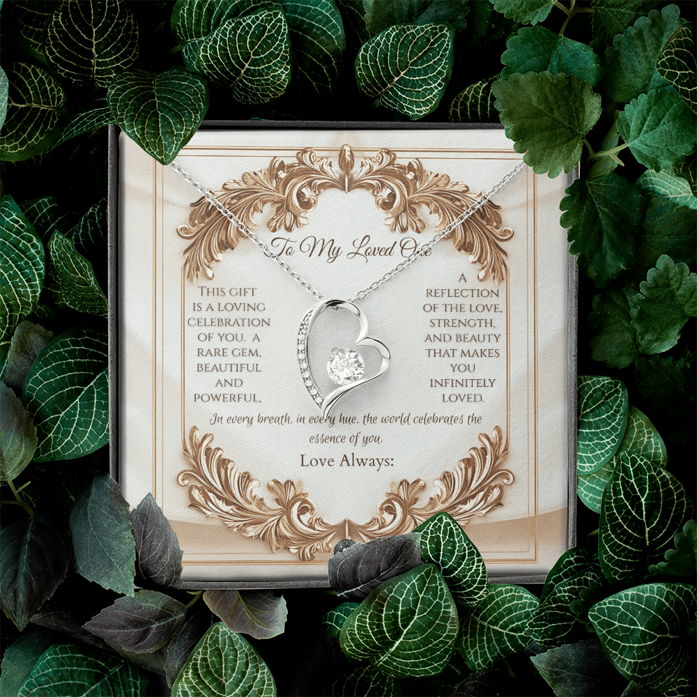 Forever Love Necklace: Elegance Jewelry 14k White Gold Two Tone Box The Silver Clover & Co.