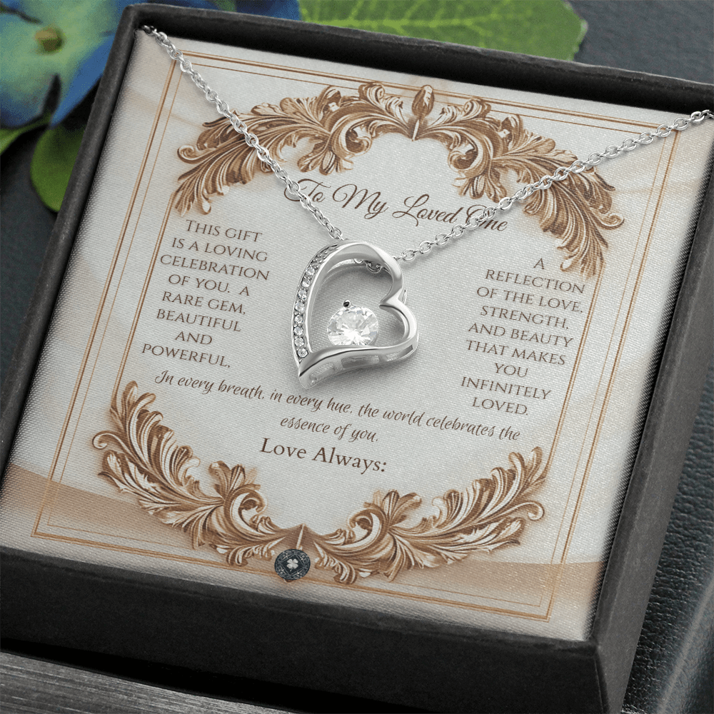 Forever Love Necklace: Elegance Jewelry 14k White Gold Two Tone Box The Silver Clover & Co.