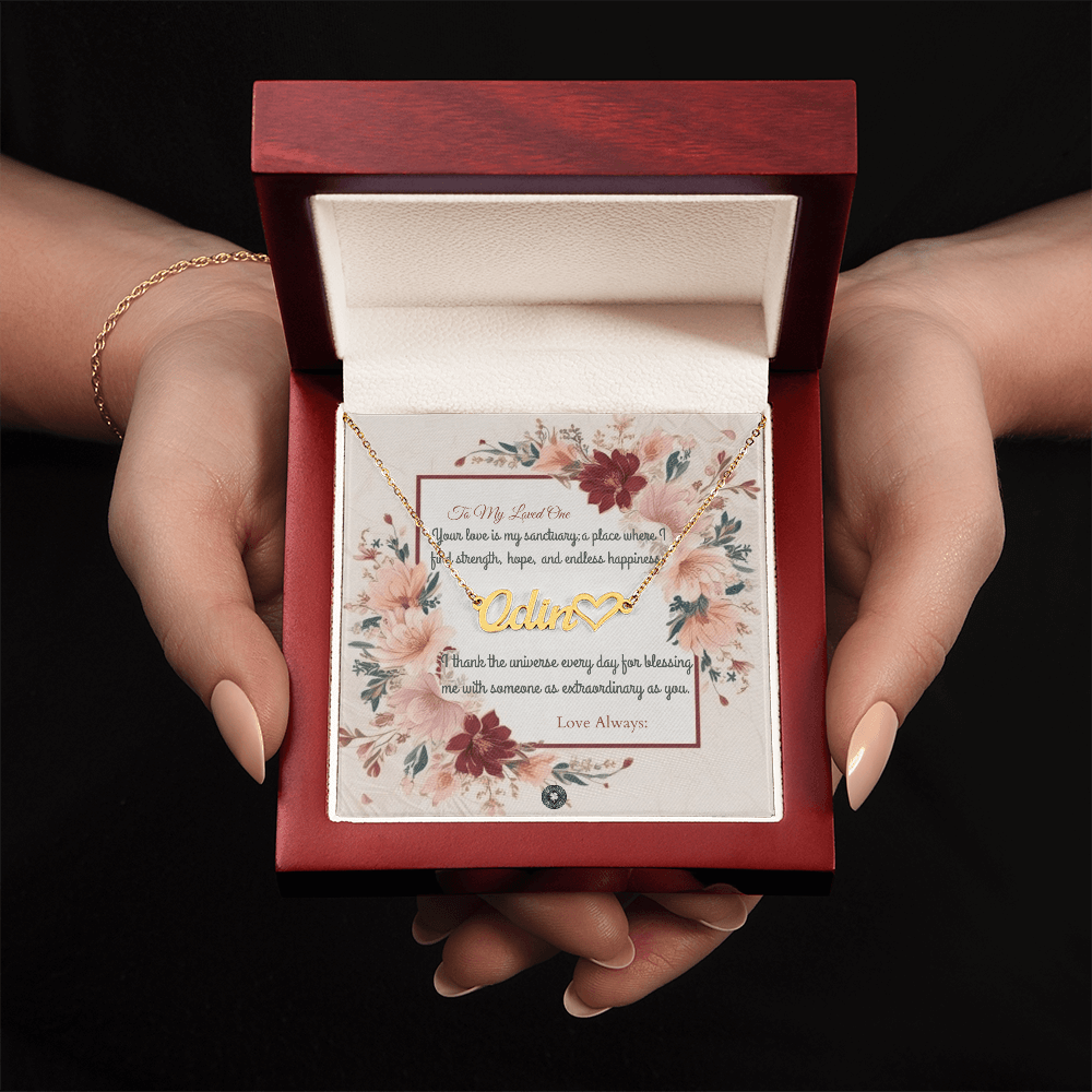 Heart & Name Necklace: Darling Jewelry Polished Stainless Steel Two Tone Box The Silver Clover & Co.