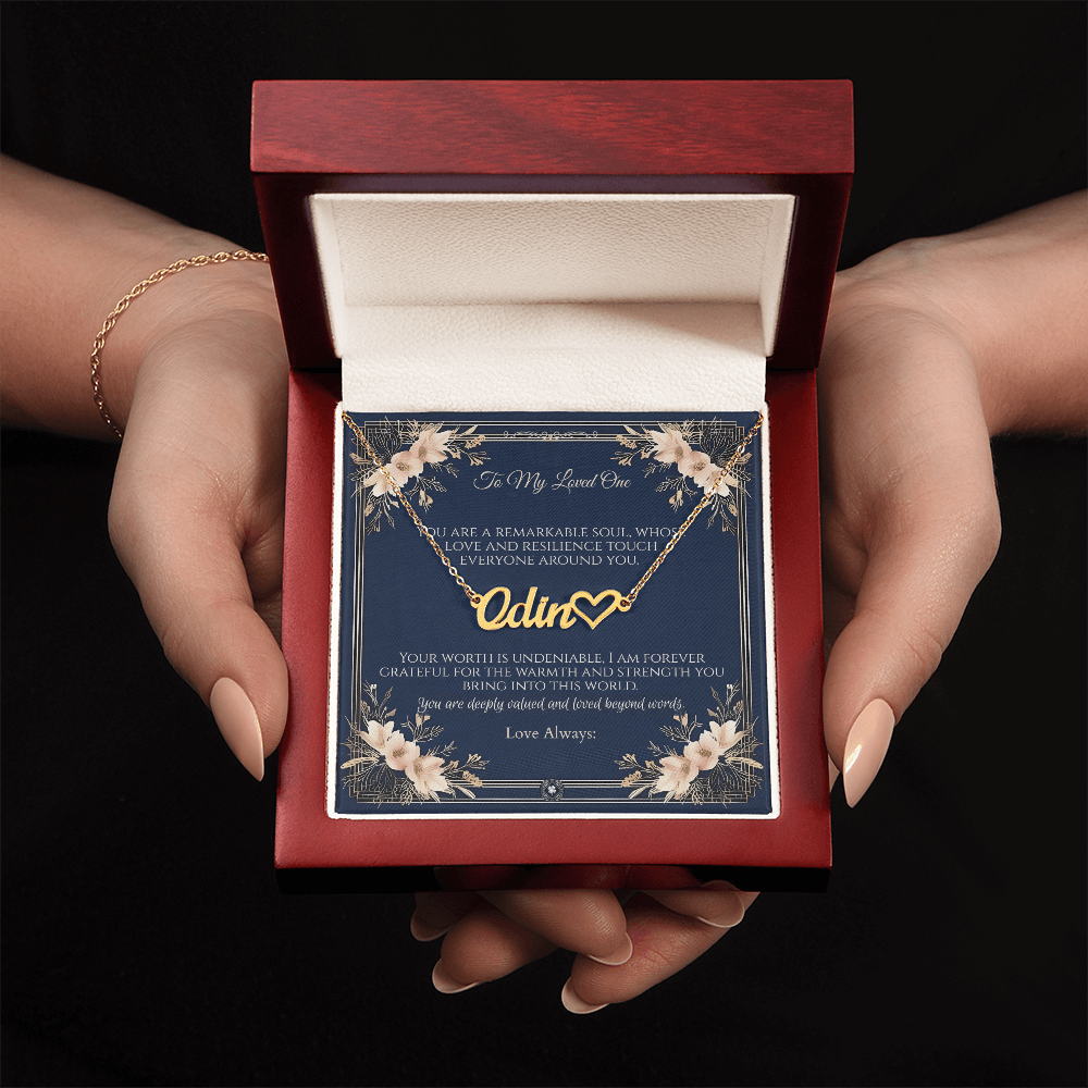 Heart & Name Necklace: Princess Jewelry 18k Yellow Gold Two Tone Box The Silver Clover & Co.