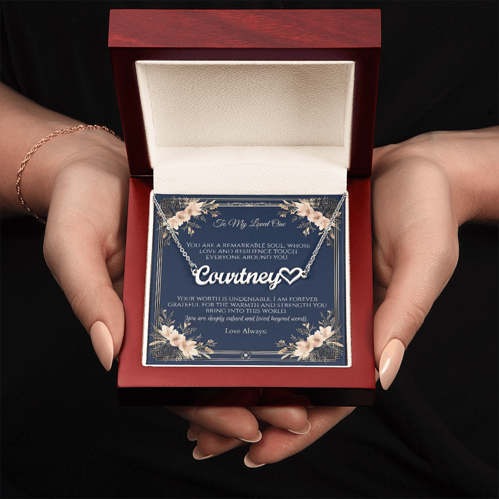 Heart & Name Necklace: Princess Jewelry 18k Yellow Gold Two Tone Box The Silver Clover & Co.