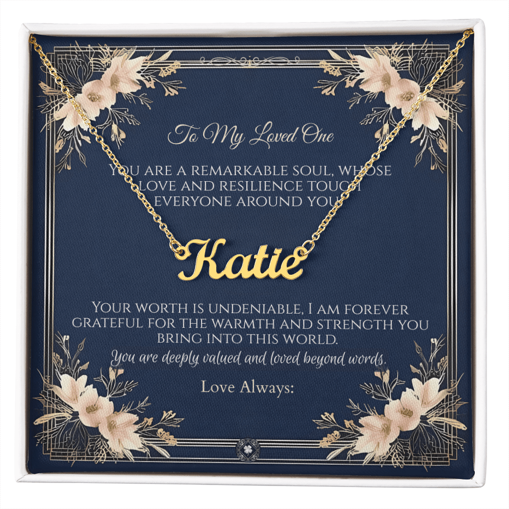 Horizontal Name Necklace: Princess Jewelry 18k Yellow Gold Two Tone Box The Silver Clover & Co.