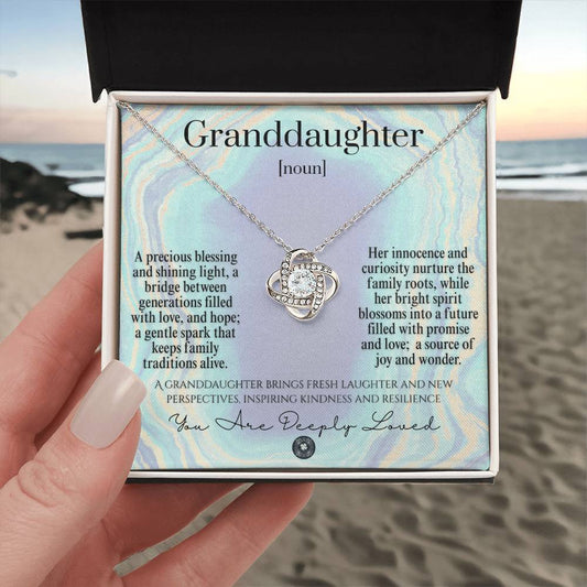 Love Knot Necklace: For Grandmother Jewelry 14K White Gold Amethyst Two Tone Box The Silver Clover & Co.