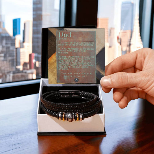 "Love You Forever" Bracelet: For Dad Jewelry Iron & Patina Two Tone Box The Silver Clover & Co.