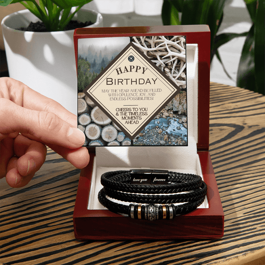 "Love You Forever" Bracelet: Nature Birthday Jewelry Two Tone Box The Silver Clover & Co.