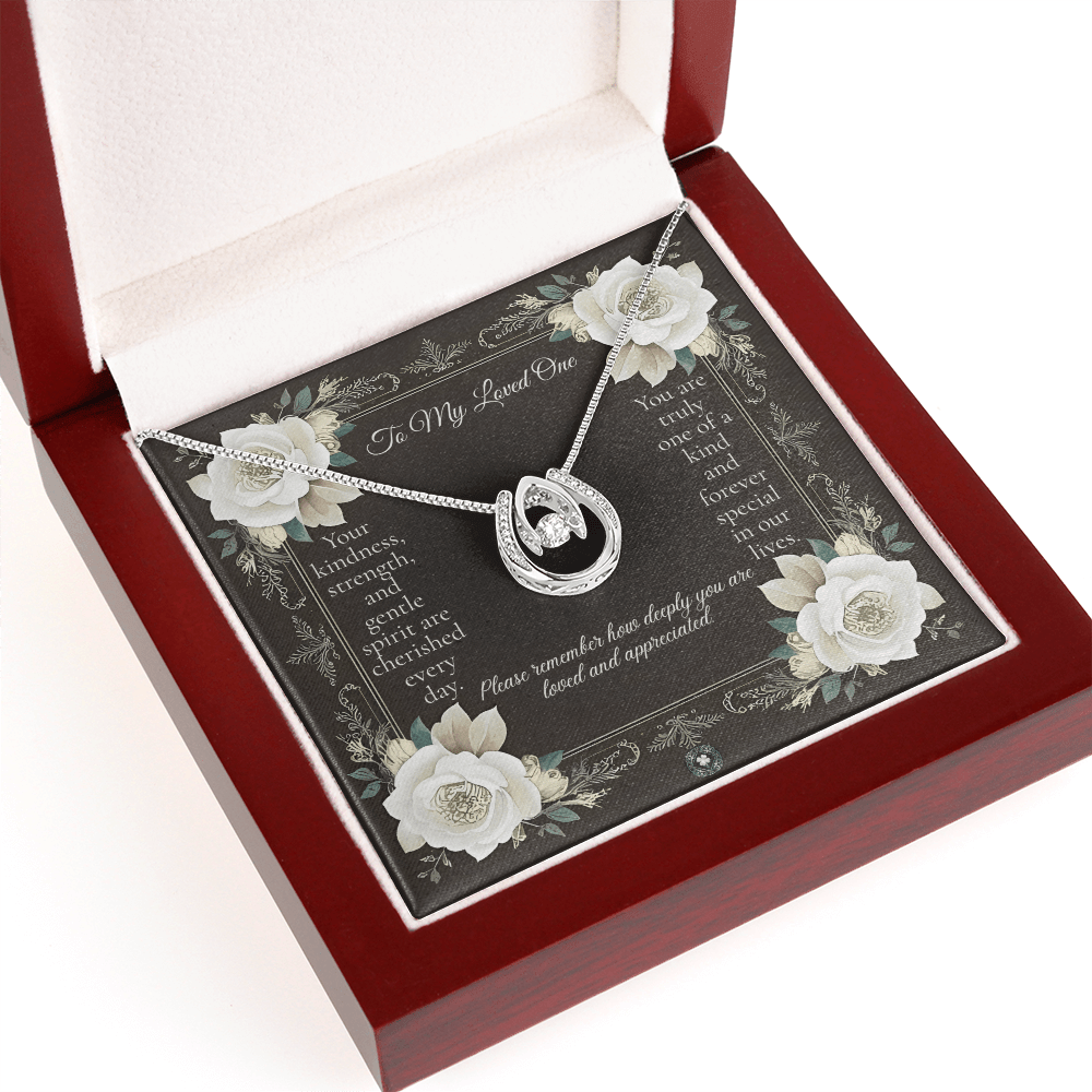 Lucky In Love Necklace: Angel Jewelry Mahogany Style Luxury Box with LED The Silver Clover & Co.