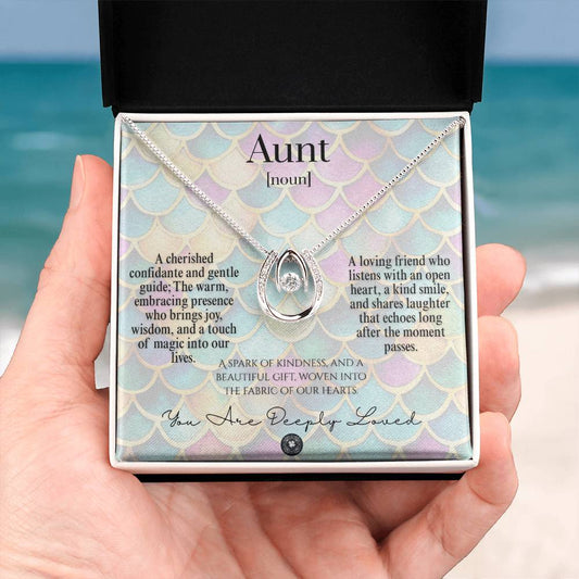 Lucky In Love Necklace: For Aunt Jewelry Amethyst Two Tone Box The Silver Clover & Co.