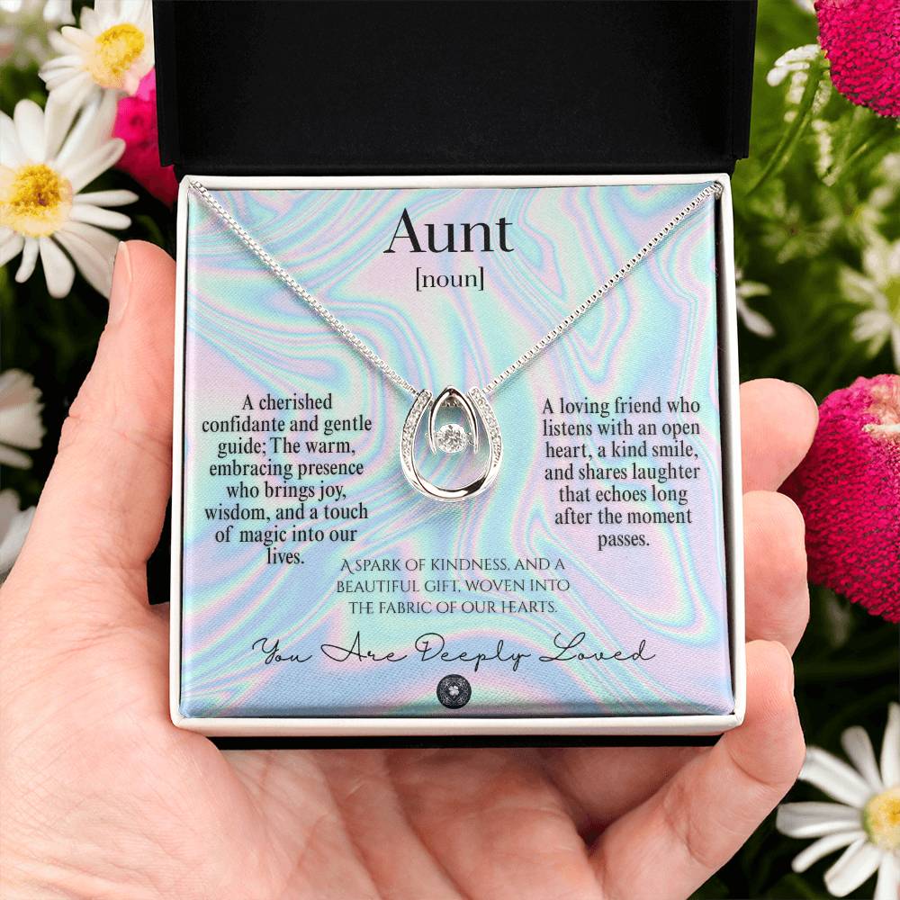 Lucky In Love Necklace: For Aunt Jewelry Dream Two Tone Box The Silver Clover & Co.
