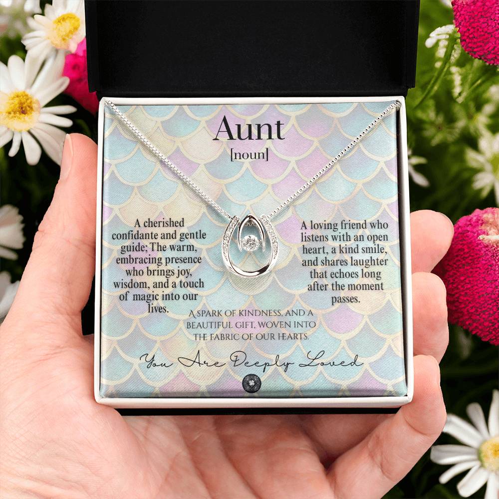 Lucky In Love Necklace: For Aunt Jewelry Mermaid Two Tone Box The Silver Clover & Co.