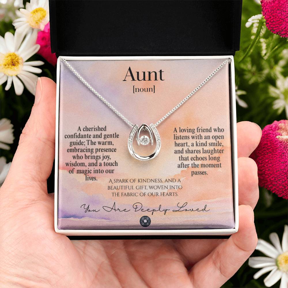 Lucky In Love Necklace: For Aunt Jewelry Sunset Two Tone Box The Silver Clover & Co.