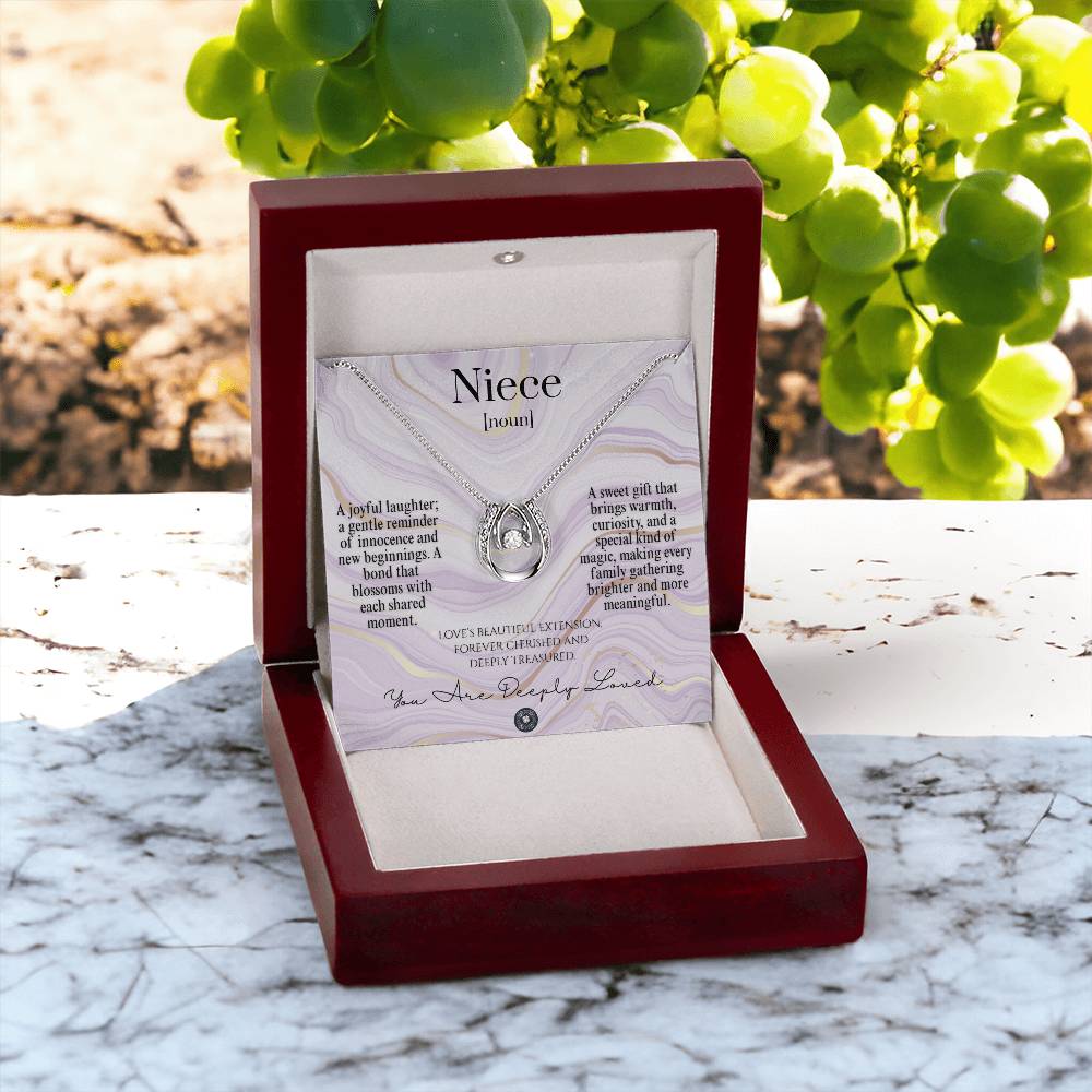 Lucky In Love Necklace: For Niece Jewelry Amethyst Two Tone Box The Silver Clover & Co.