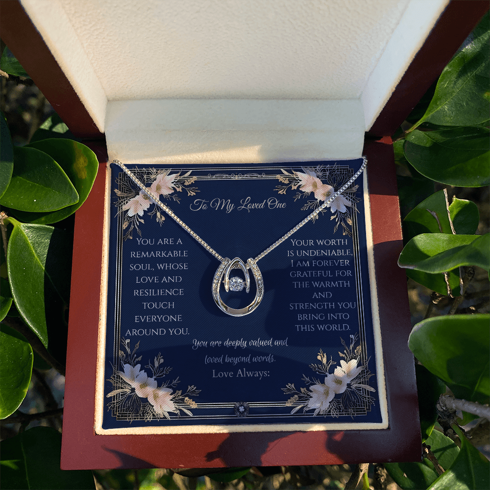 Lucky In Love Necklace: Princess Jewelry Mahogany Style Luxury Box with LED The Silver Clover & Co.