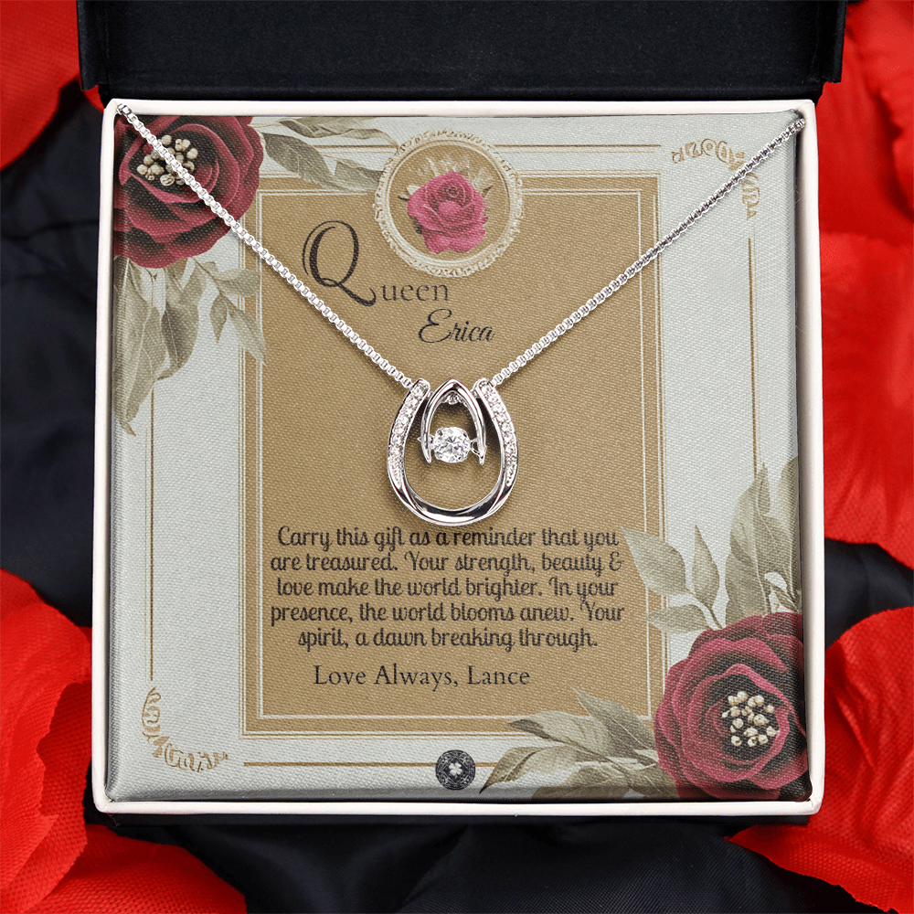 Lucky In Love Necklace: Queen Jewelry Two Tone Box The Silver Clover & Co.