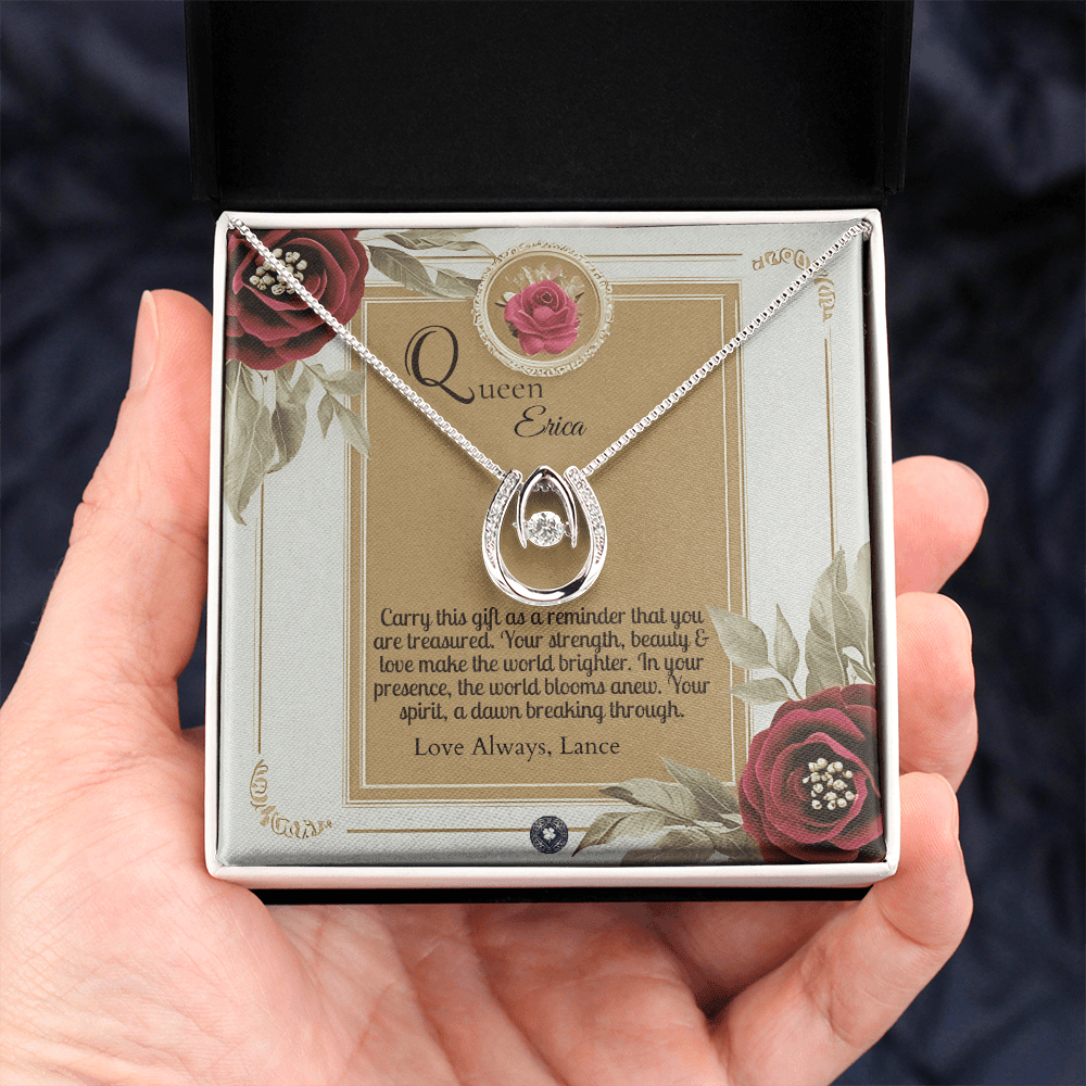 Lucky In Love Necklace: Queen Jewelry Two Tone Box The Silver Clover & Co.