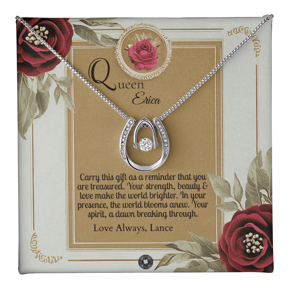 Lucky In Love Necklace: Queen Jewelry Two Tone Box The Silver Clover & Co.