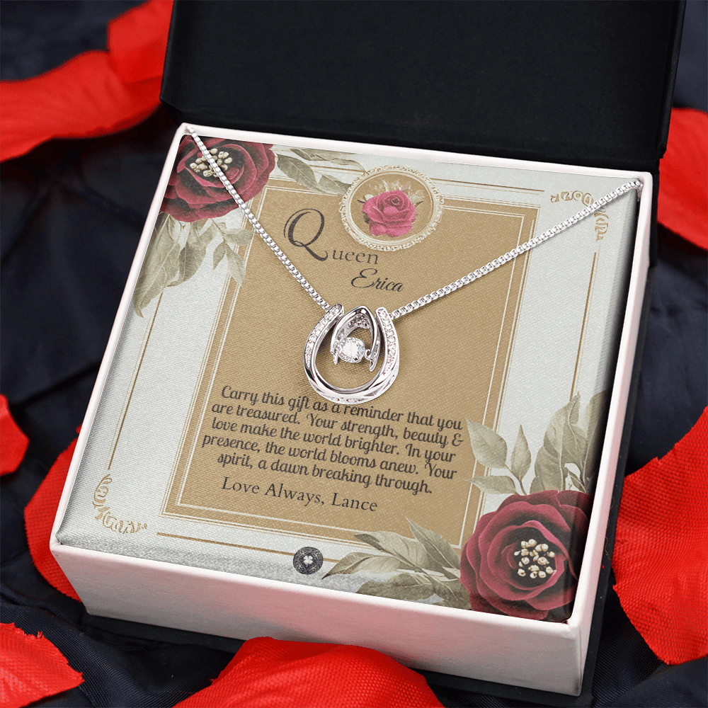 Lucky In Love Necklace: Queen Jewelry Two Tone Box The Silver Clover & Co.