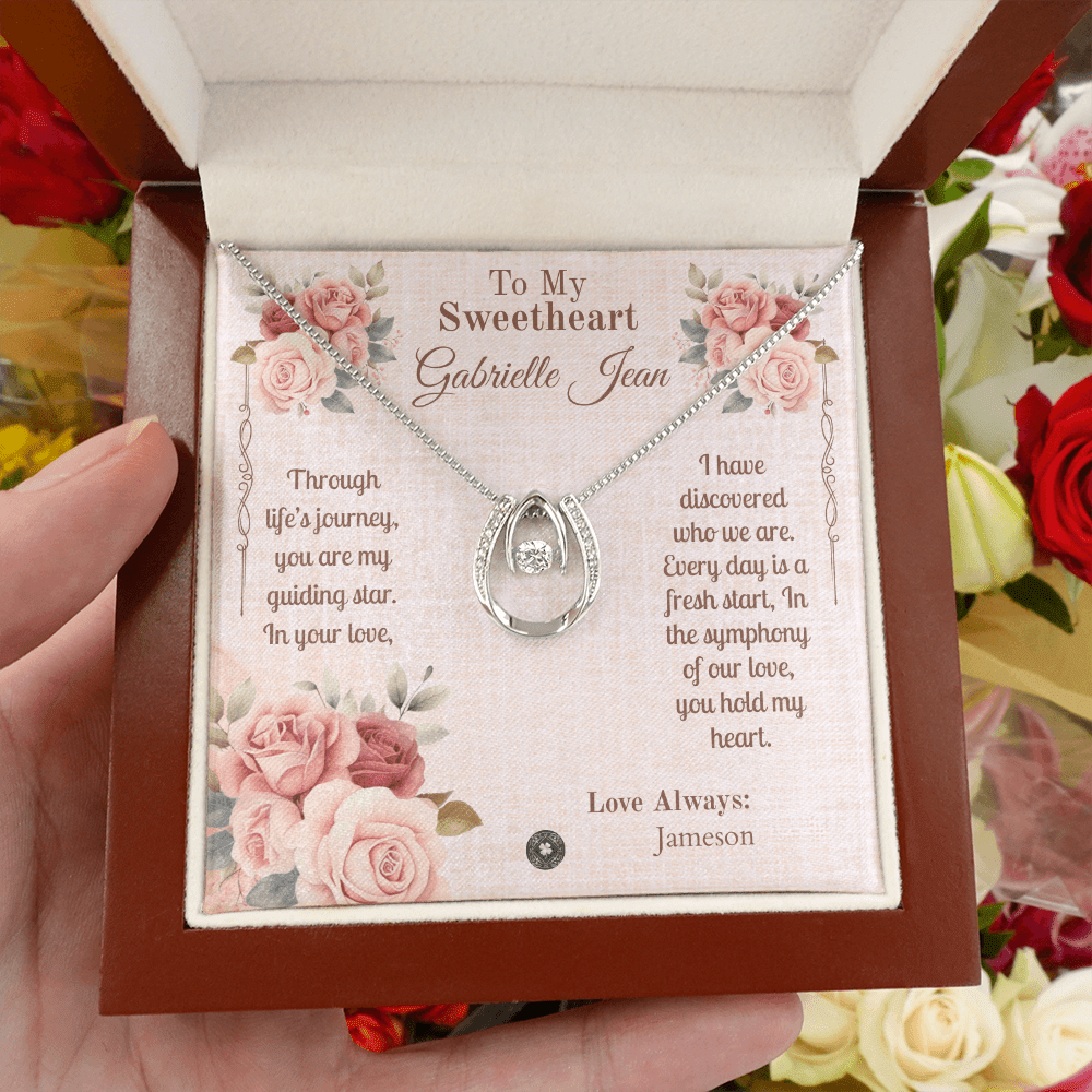Lucky In Love Necklace: Sweetheart Jewelry Two Tone Box The Silver Clover & Co.