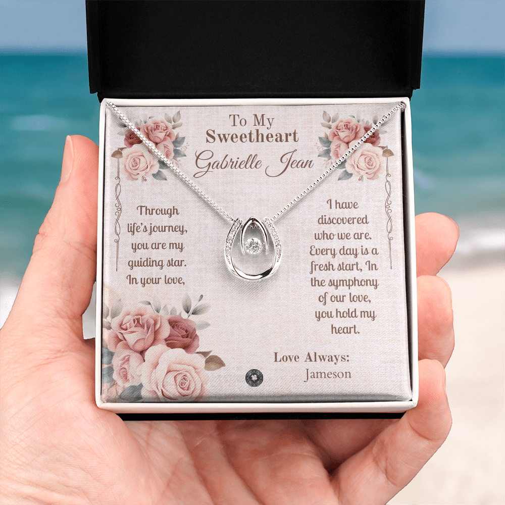 Lucky In Love Necklace: Sweetheart Jewelry Two Tone Box The Silver Clover & Co.