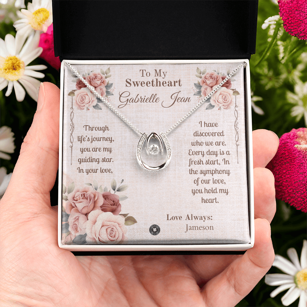 Lucky In Love Necklace: Sweetheart Jewelry Two Tone Box The Silver Clover & Co.