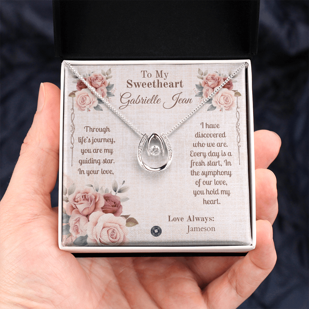 Lucky In Love Necklace: Sweetheart Jewelry Two Tone Box The Silver Clover & Co.