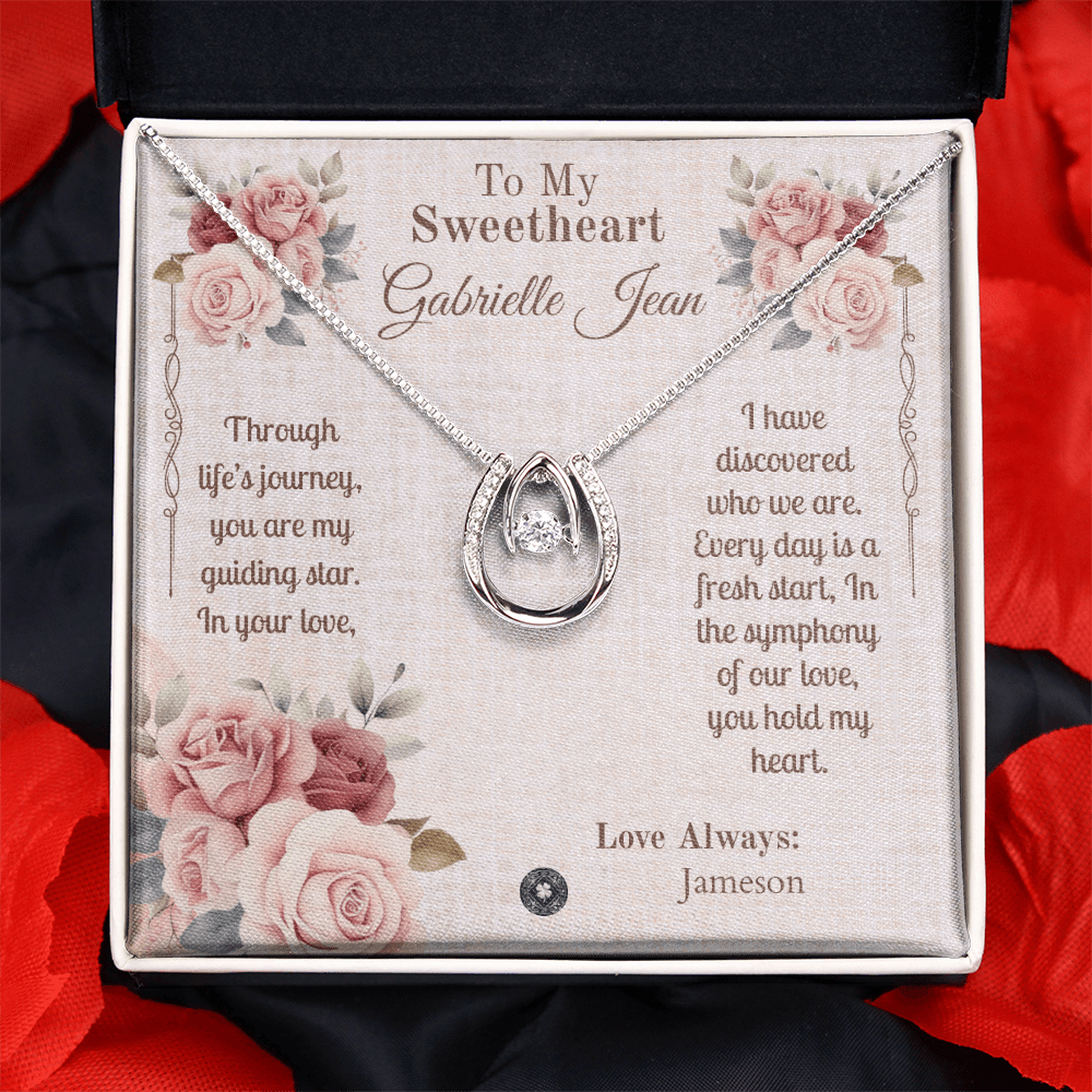 Lucky In Love Necklace: Sweetheart Jewelry Two Tone Box The Silver Clover & Co.