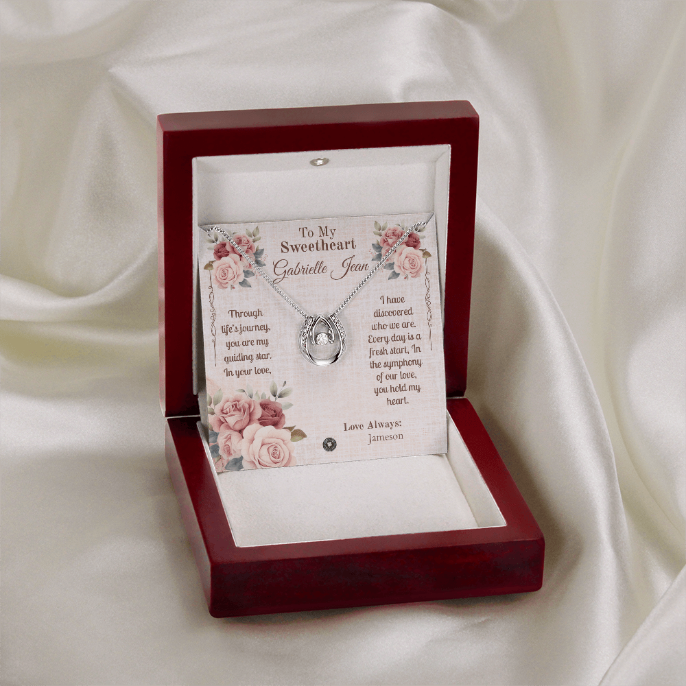 Lucky In Love Necklace: Sweetheart Jewelry Two Tone Box The Silver Clover & Co.