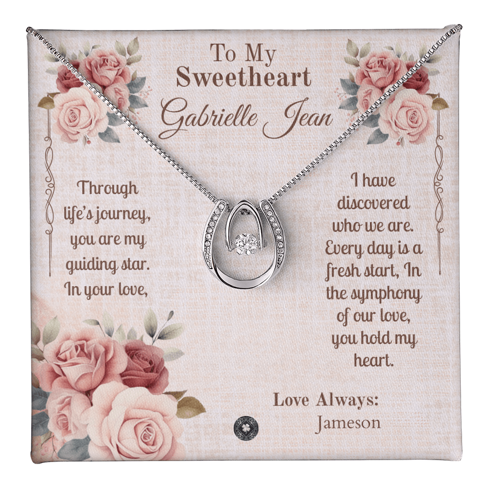 Lucky In Love Necklace: Sweetheart Jewelry Two Tone Box The Silver Clover & Co.