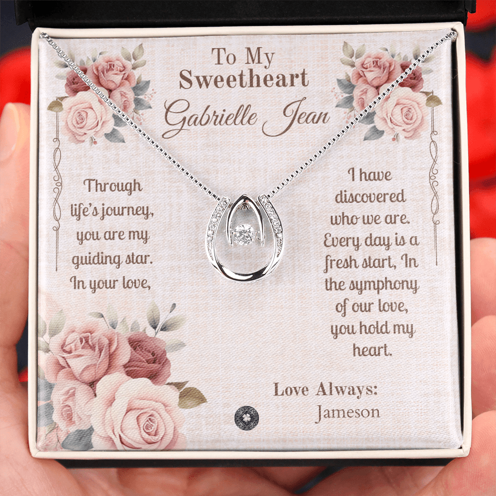 Lucky In Love Necklace: Sweetheart Jewelry Two Tone Box The Silver Clover & Co.