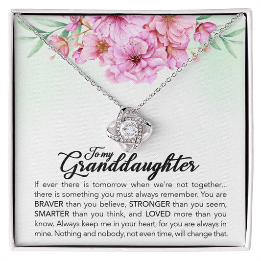 To My Granddaughter, Always Keep Me In Your Heart, Jewelry 14K White Gold Two Tone Box The Silver Clover & Co.