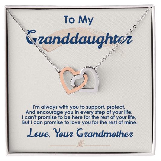 To My Granddaughter, I Love You For The Rest Of My Life Jewelry 14k White & Rose Gold Two Tone Box The Silver Clover & Co.