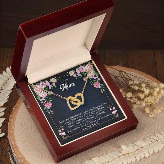To My Mom, Thank You For Being My Friend Jewelry 18K Yellow Gold Mahogany Style Luxury Box with LED The Silver Clover & Co.
